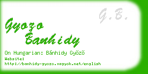 gyozo banhidy business card